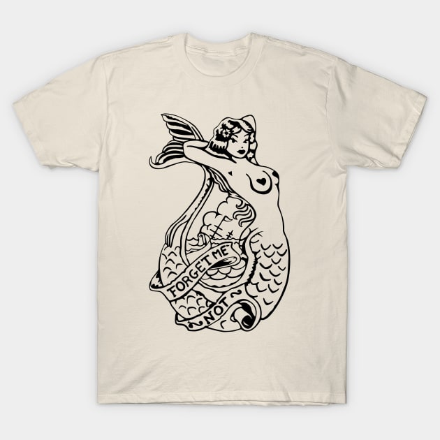 Mermaid Tattoo Shirt T-Shirt by stuff101